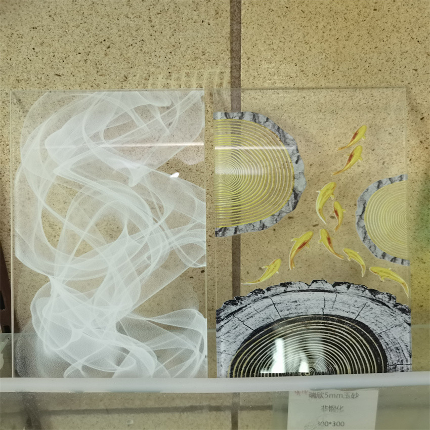 SGCC Decorative Tempered Art Glass 3D Digital Printed UV Printing