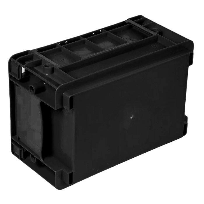 Reusable Plastic Crates For Auto Parts 300x200x147mm External Size Stackable