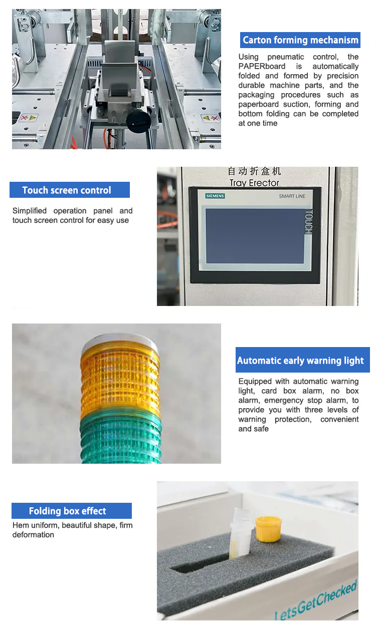 Tray Erectors FKT-10 Automatically Form Your Corrugated Cardboard Or Solid Board Cases