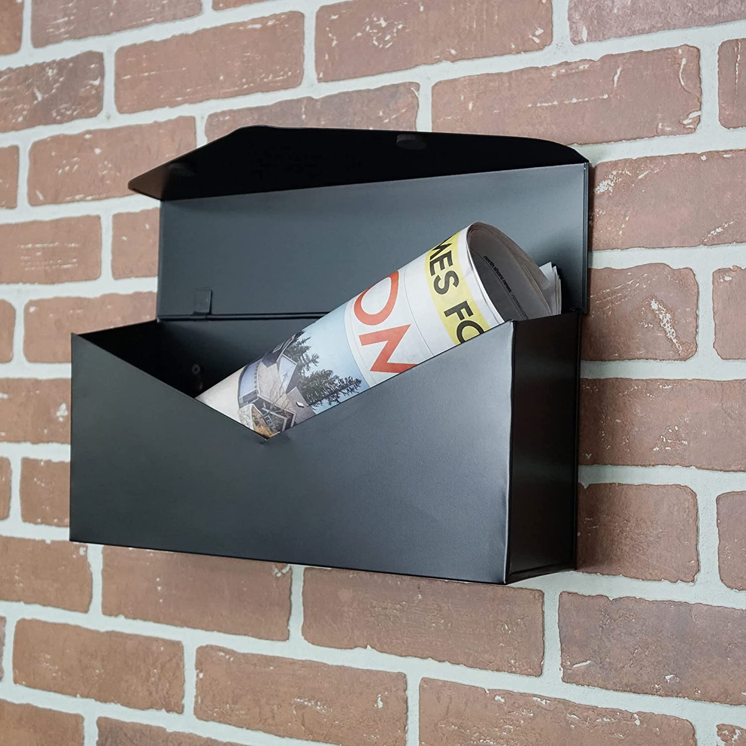 Wall Mounted Locking Mailbox with Electrostatic Powder Coating and Customizable Color