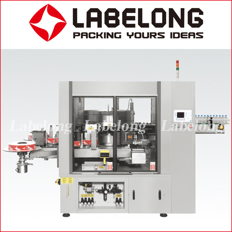 Silver Grey Automatic Labeling Machine For Round And Square Bottles