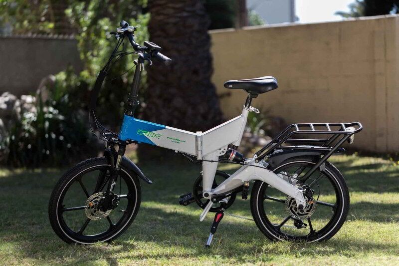 20 Inch Electric Bicycle With Pedal Assist 36V White Folding Electric Bike