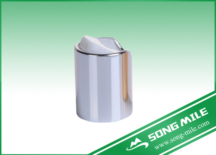 24/410,24/415,28/410,28/415 Non Spill Aluminum Sliver Color Disc Top Cap for Bottles