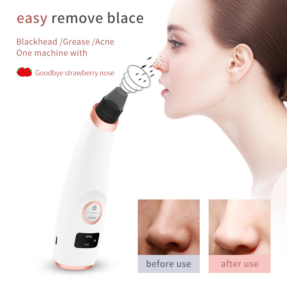 USB Rechargeable Blackhead Remover Machine Electric Vacuum Pore Cleaner Five Levels