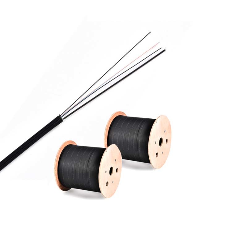 2 Core FTTH Fiber Optic Cable 3 Steel Wire FRP Strength Member LSZH