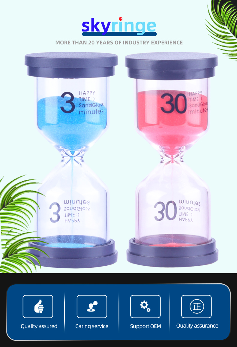 Modern Small Sand Clock Hourglass 1 3 5 Minute Hourglass Timer Free Sample