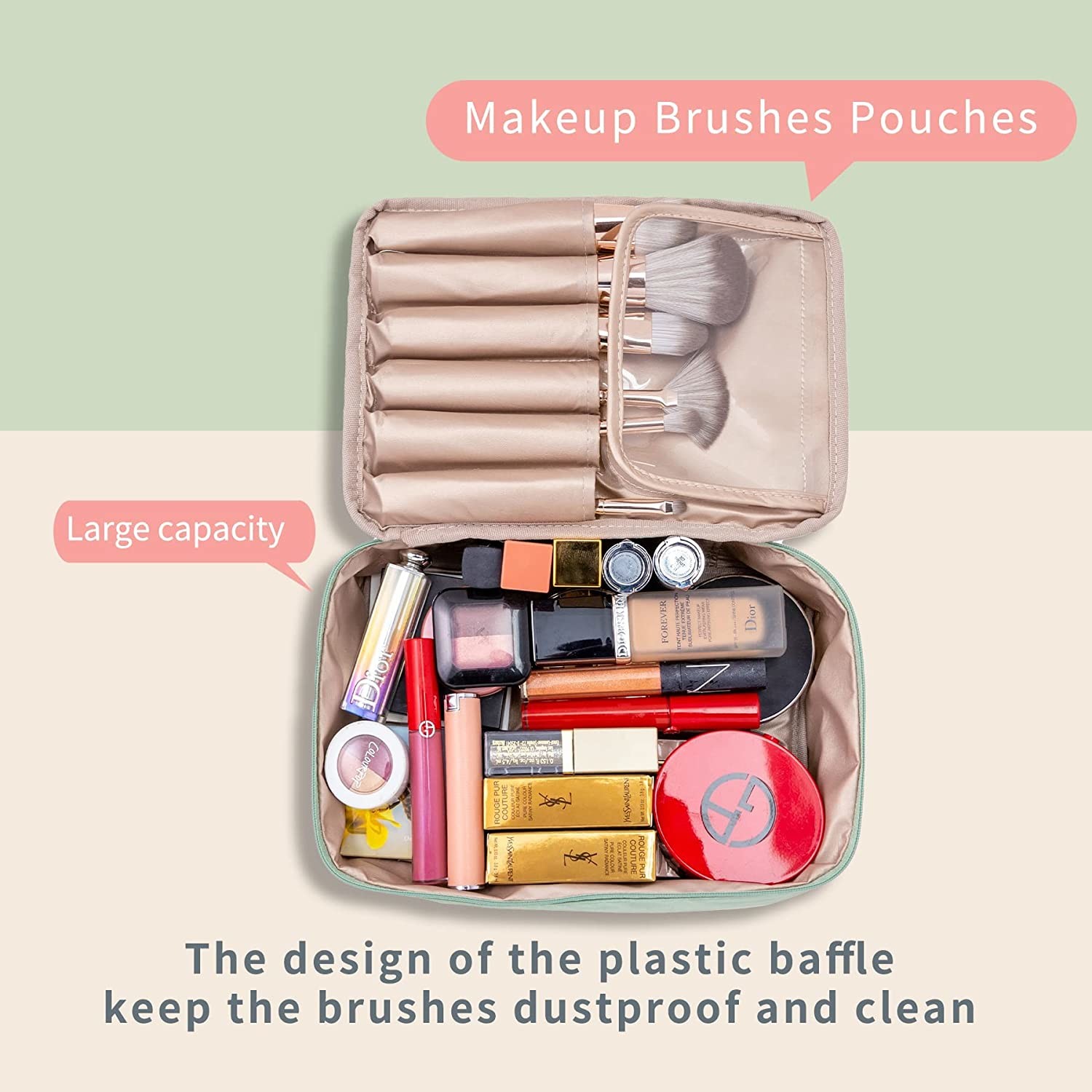 Hot sell bags comsmetic bag lager-capacity cosmetic bag with handle for ladies women