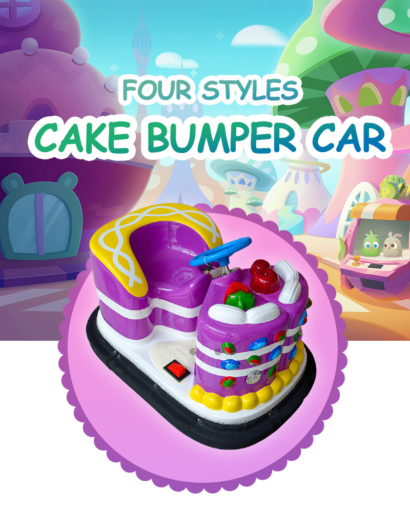 3km/h Kids Bumper Car Cake Electric Coin Operated 1 Player