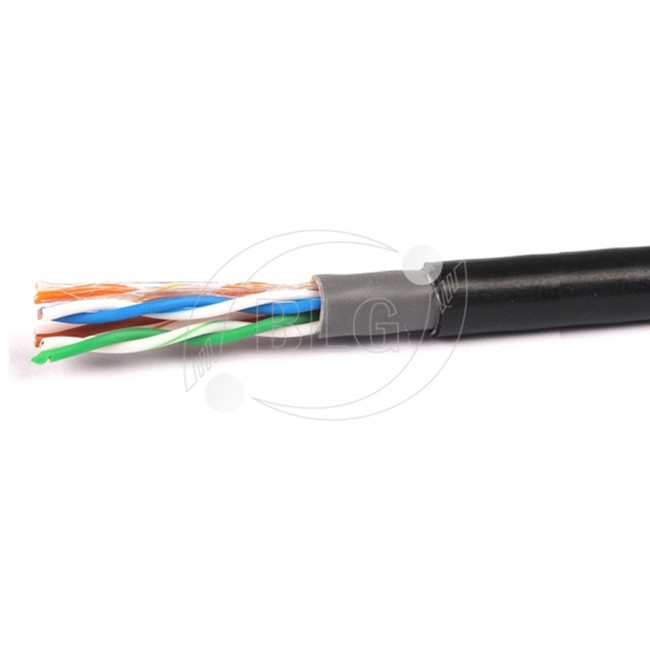 Outdoor Ethernet LAN Cable Cat5e Networking UV Resistant Jacket 0.50mm BC Conductor