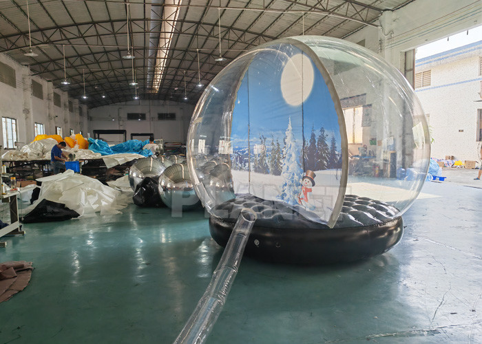 3m Inflatable Christmas Background Wall Snow Globe Human Snow Globe Photo Booth With Inflatable Bottom