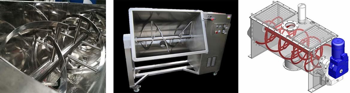 Carbon Steel Horizontal Ribbon Mixer With High Speed Mixing 200 - 5000L