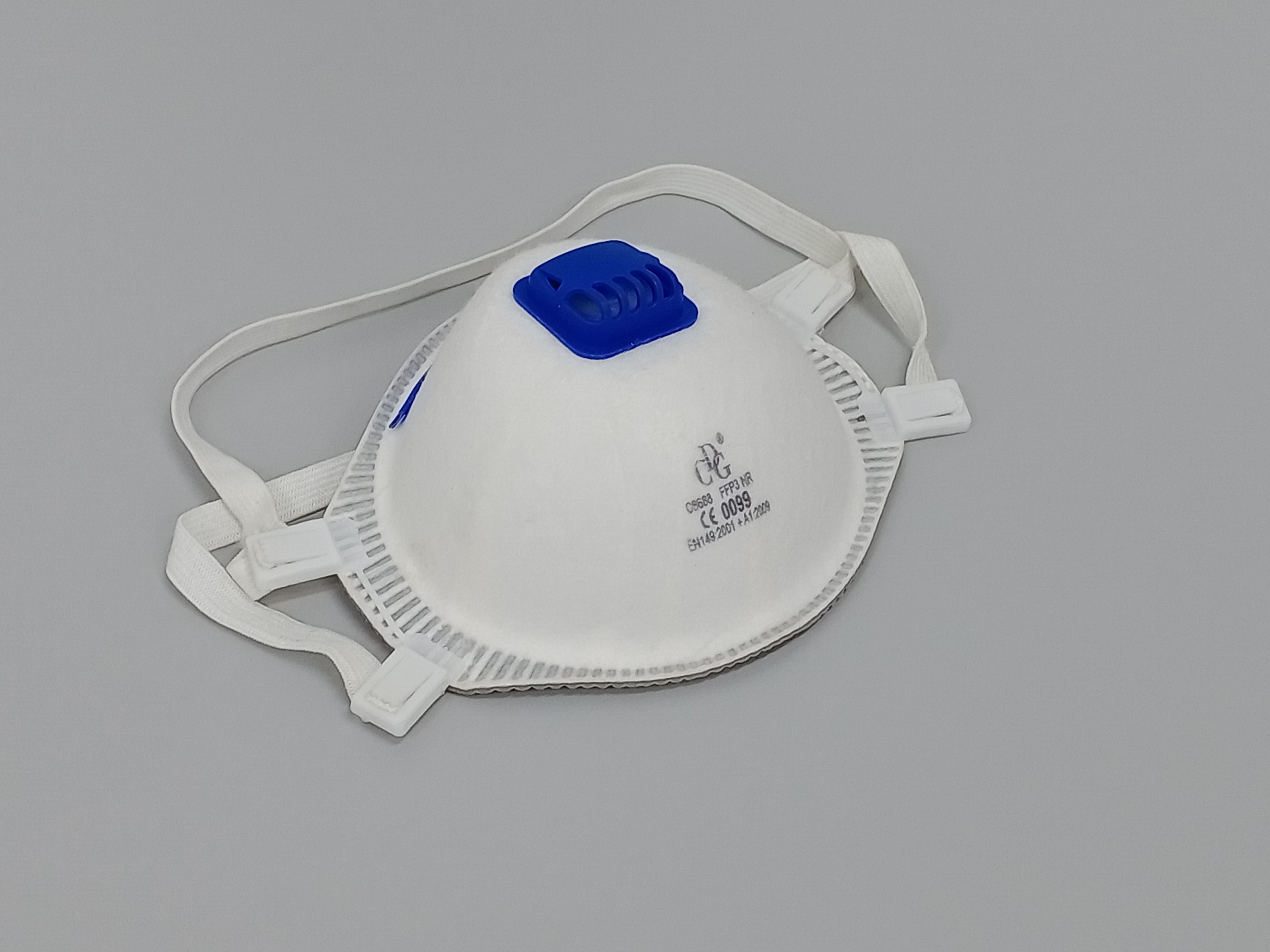 SGS 4 Plies FFP3 Test Disposable Cup Shape Mask Respirators