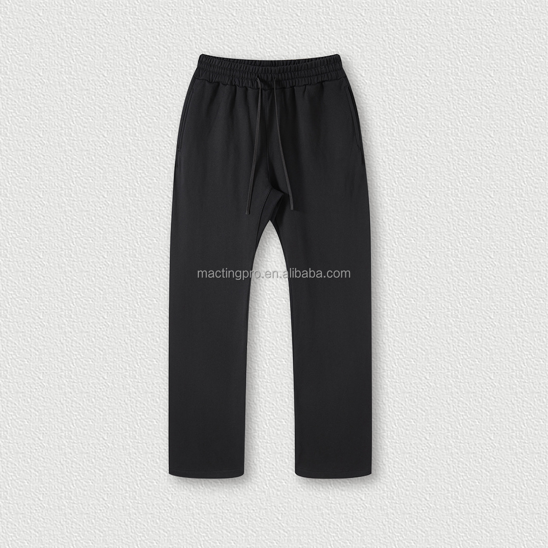 Custom Men's Streetwear Jogger Pants Trousers with Breathable Fabric and Wide Leg Fit