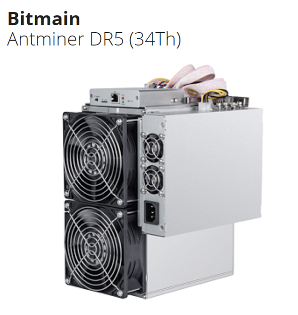 Bitmain Antminer Dr5 34th/S Decred Minerstat Dcr Coin Mining