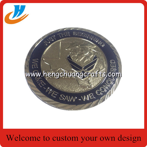 Military coin metal challenge coin,50mm coins with souvenir logo