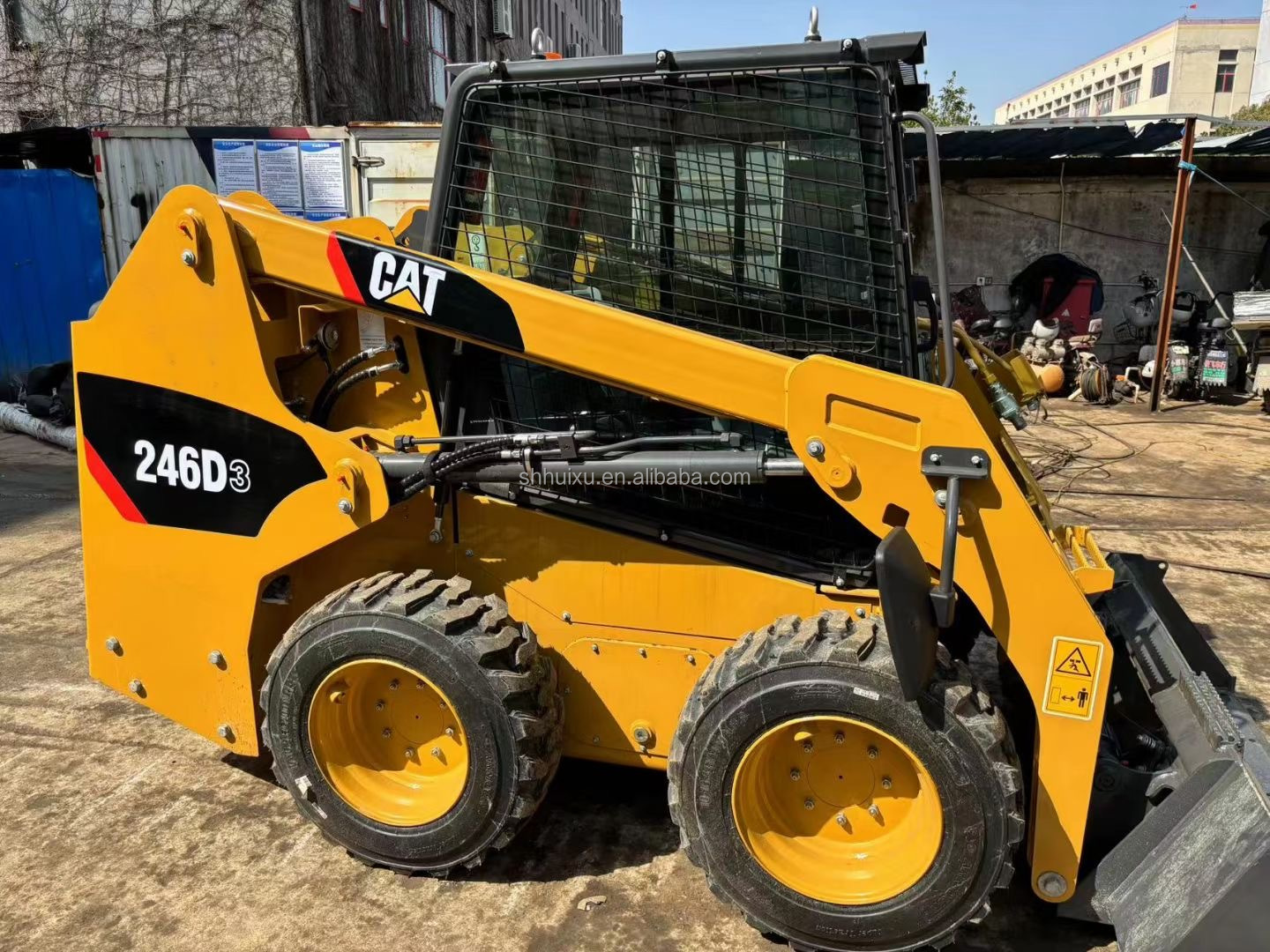 used Slip machine CAT 246D3 Caterpillar wheel excavator japan original wheel excavators