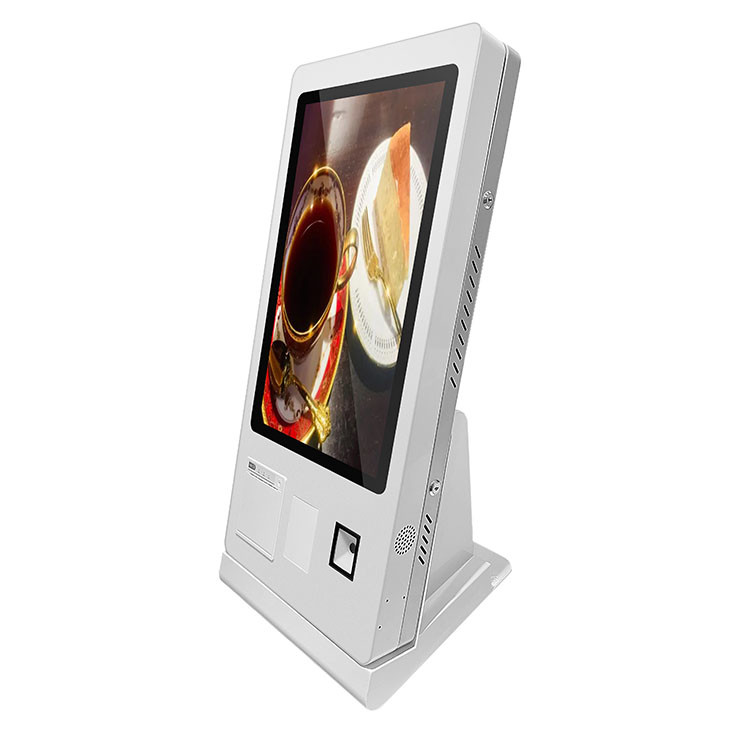 21.5 Inch Self Service Touch Screen Kiosks Barcode Scanner Kfc Self Ordering Kiosk
