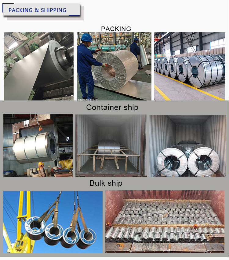 Regular Spangle G350-G550 Galvanized Steel Coils Sheets Zinc Coating 100g strength GI Steel Plate Full Hard Skin Pass