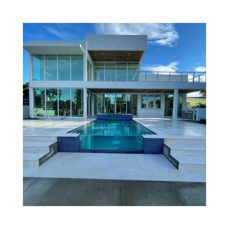 Swimming Swim Spa Pool Transparent Fiber Glass Mosaic Acrylic Panels with LED Lighting