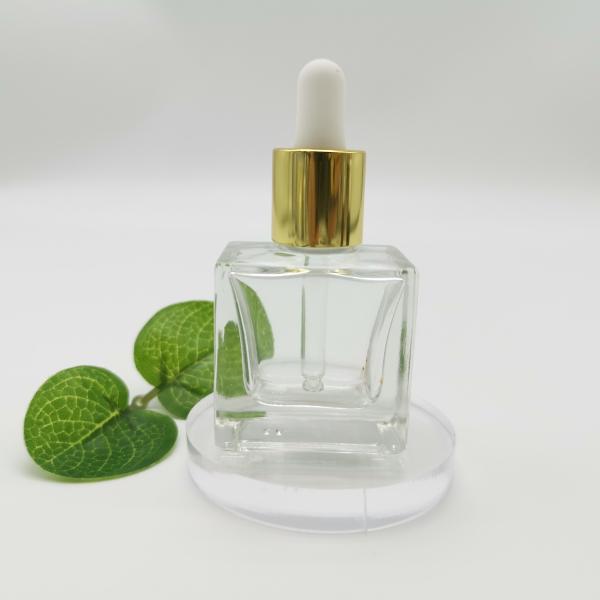 30 Ml 35 Ml Essential Oil Container Glass Flat Shoulder Transparent Dropper