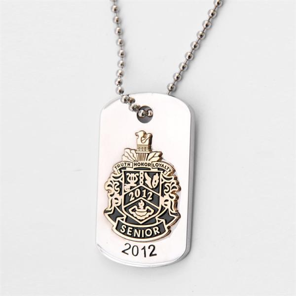 Wholesale men kids jewelry military dog tags use custom engraving logo stainless