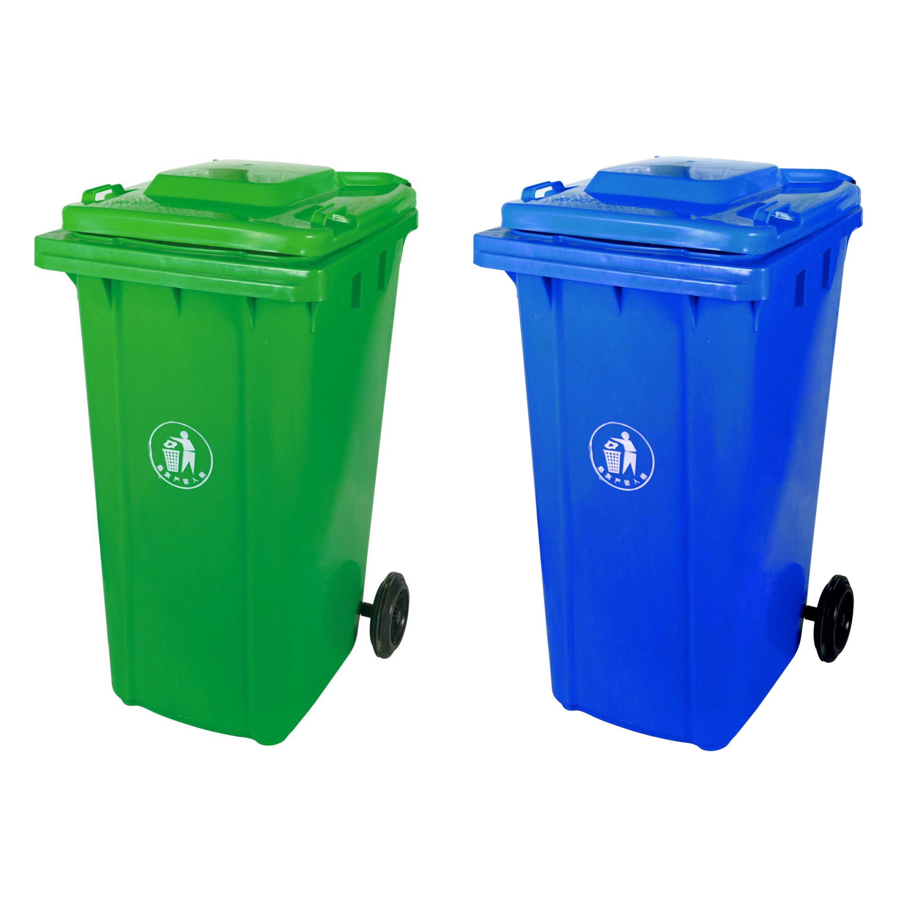 Cheapest 240L Rubbish Bin Garbage Bin Waste Kitchen Trash Can Bulk Rolling Cover Type Green or any Other Requested Color 10pcs