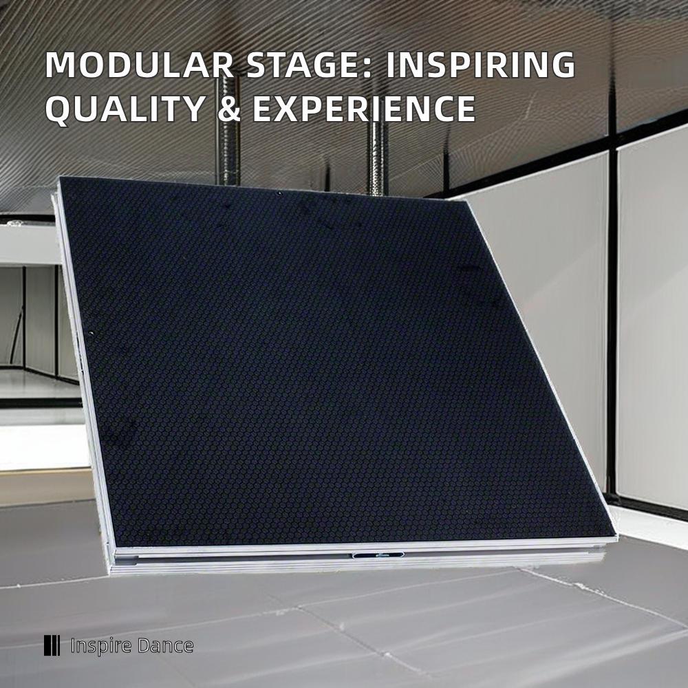 Square Aluminium Stage Deck Black Waterproof Modular Stage Platform
