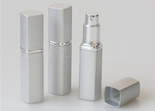 Matte Silver Travel Perfume Atomiser Holder 25ml Oral Spray Fragrance Refill