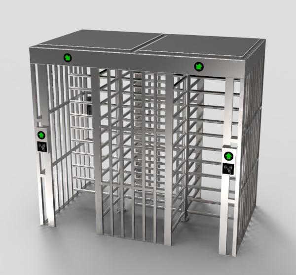 304 Stainless Steel Turnstile Full Height Construction Turnstiles With Double