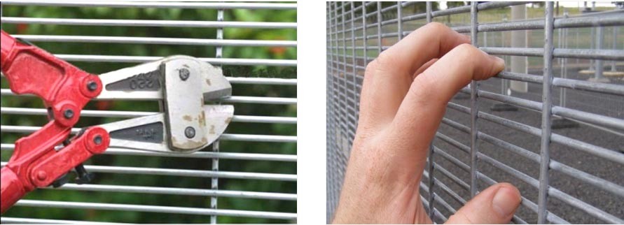 80 × 80mm 358 High Security Fence Hot Dipped Galvanized Wire + Pvc Painted Rigid