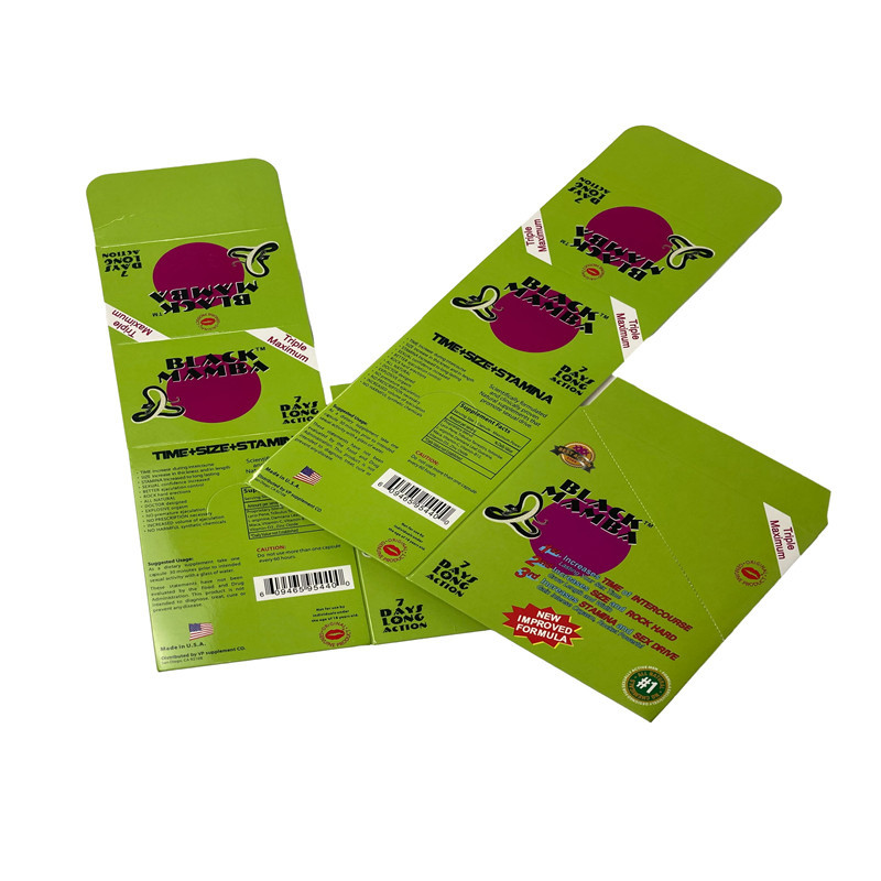 USA Market Sex Pills Paper Blister Card Pakcgaing For Rhino 69 / Tiger/ Black Mamba Pills