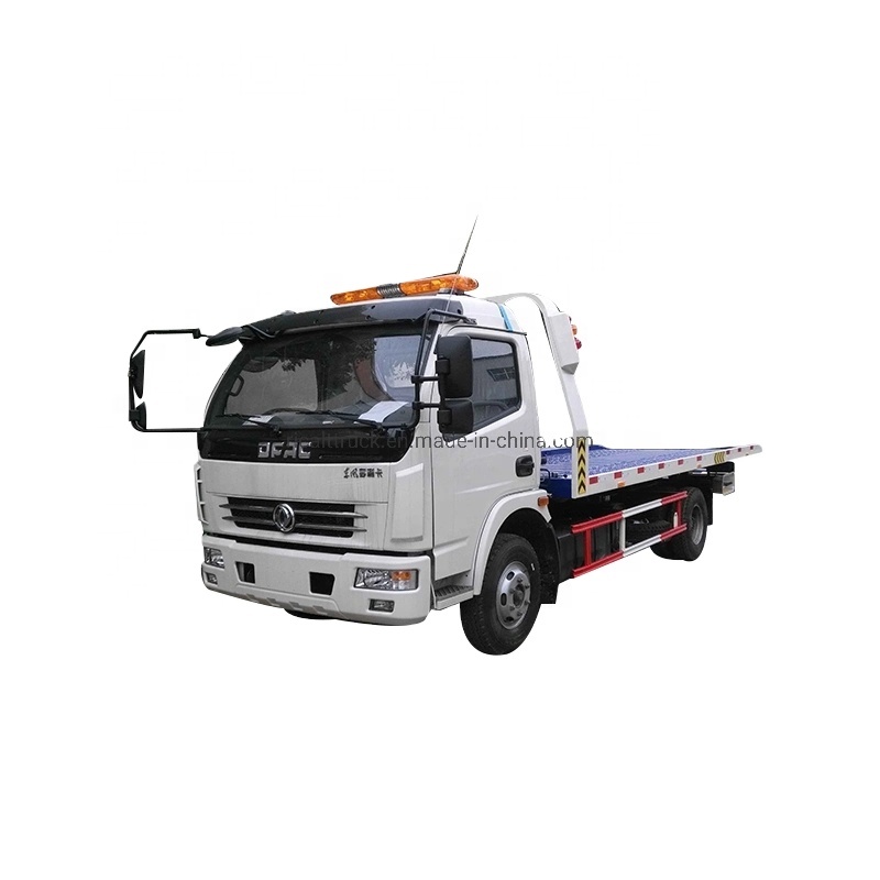 Dongfeng Flatbed Wrecker Small Tow Truck with 110 Kw Engine Power 7500X2300X2500 mm