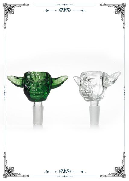 14MM 18MM Skull Joint Water Bong Accessories Clear Green Color