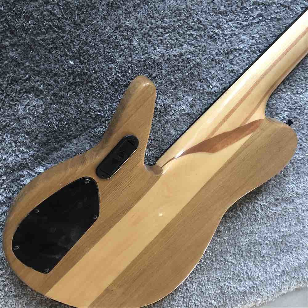 Factory Custom Factory 5 strings Wood color Whole body Butterflys electric bass Black metal hardware