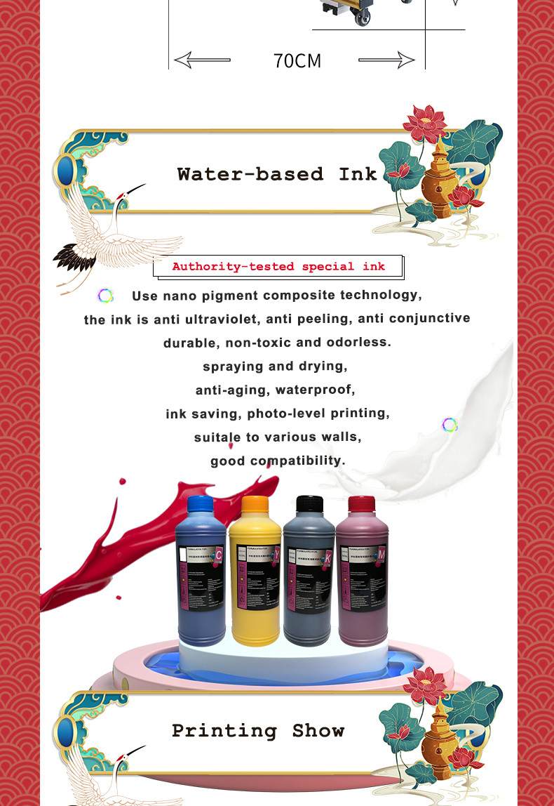 3d Automatic 7" Vertical Wall Printer Machine Direct Painting
