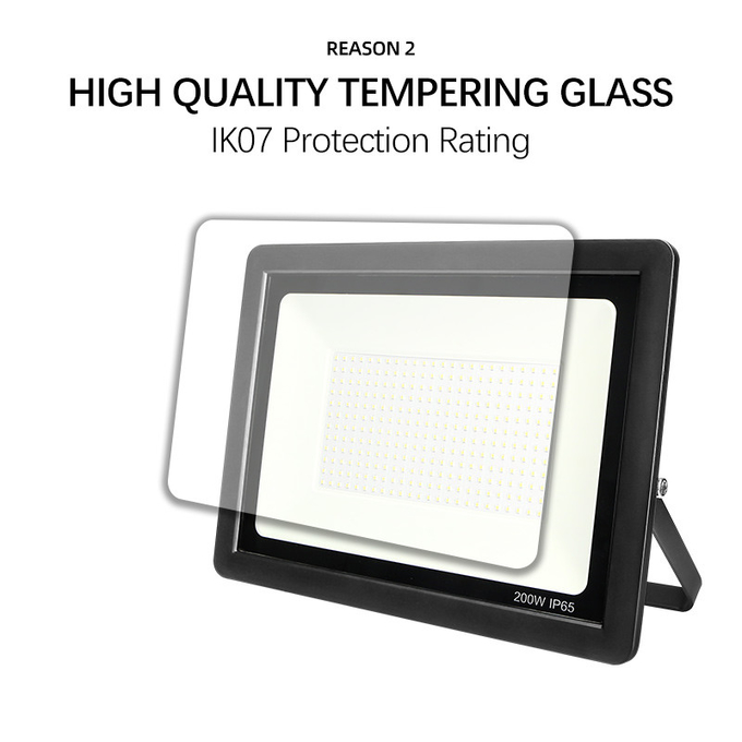 Aluminum Housing 90lm/W Outdoor LED Flood Lights Over 50000 Hours Lifespan