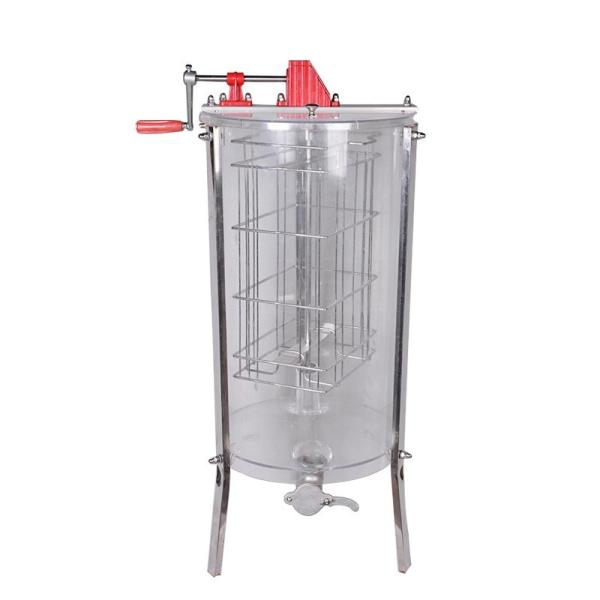 Quality 304 stainless steel 2 frames Acrylic honey shaker manual honey extractor for sale