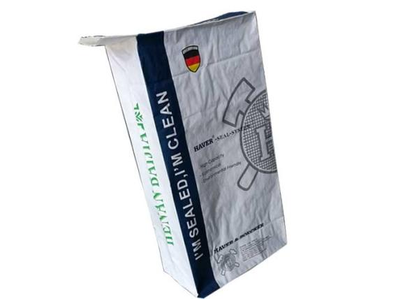 Waterproof 3 Ply Multiwall Paper Bags Square Block Bottom Cement Packaging Paper