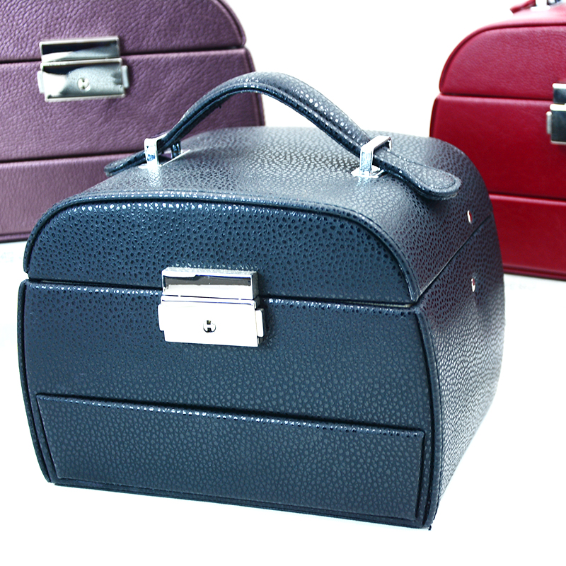 Full Set Leather Travel Jewellery Box , Clear Personalized Travel Jewelry Case