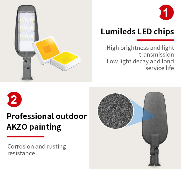 SMD Integrated Outdoor LED Street Lights 150w Modular Smart All In One With Pole