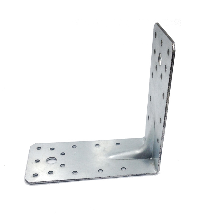 Standard 90 x 90 x 65 Angle Rib Construction Metal Bracket Heavy Duty Beading Connector