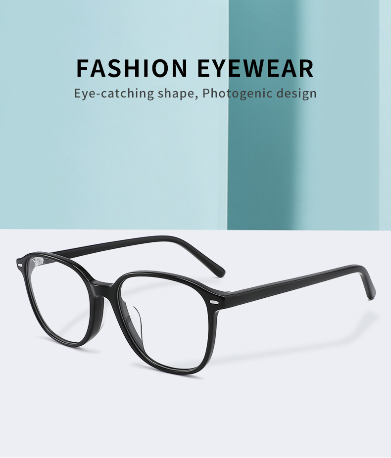 Square Optic Eye Women Men Round Acetate Glasses Oversized Eyeglasses Frames