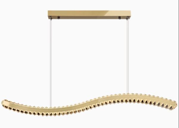 Restaurant lamp wavy crystal chandelier light luxury creative simple kitchen