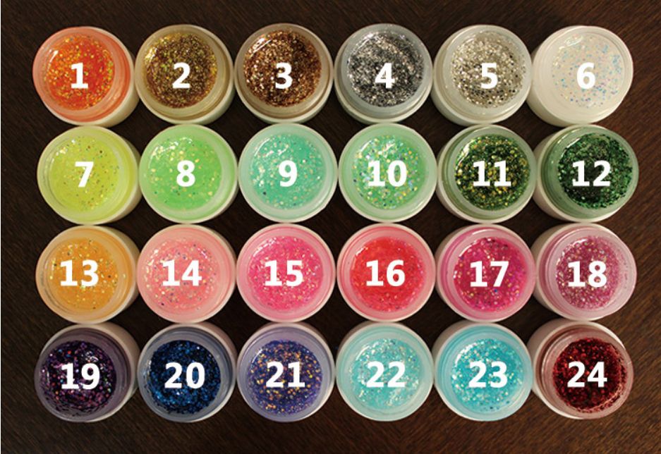 Graduation Occasion 24 Colors UV Gel Nail Art Tool Kits Sets with Light Nail Polish Gel and Phototherapy Nail Special