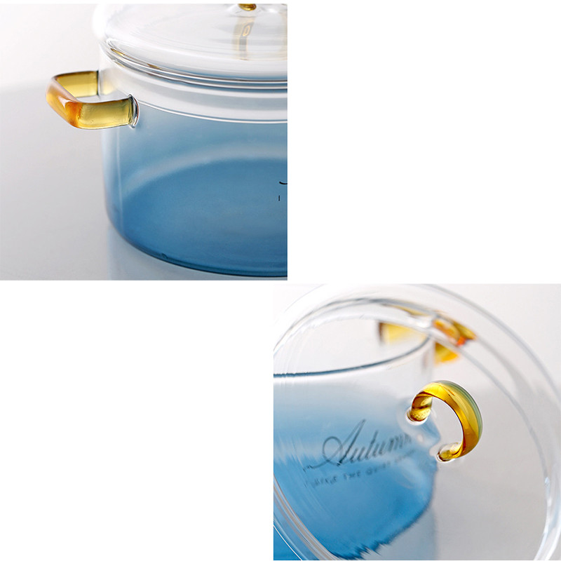 3.5L 5.0L Salad Borosilicate Pyrex Glass Cooking Pots
