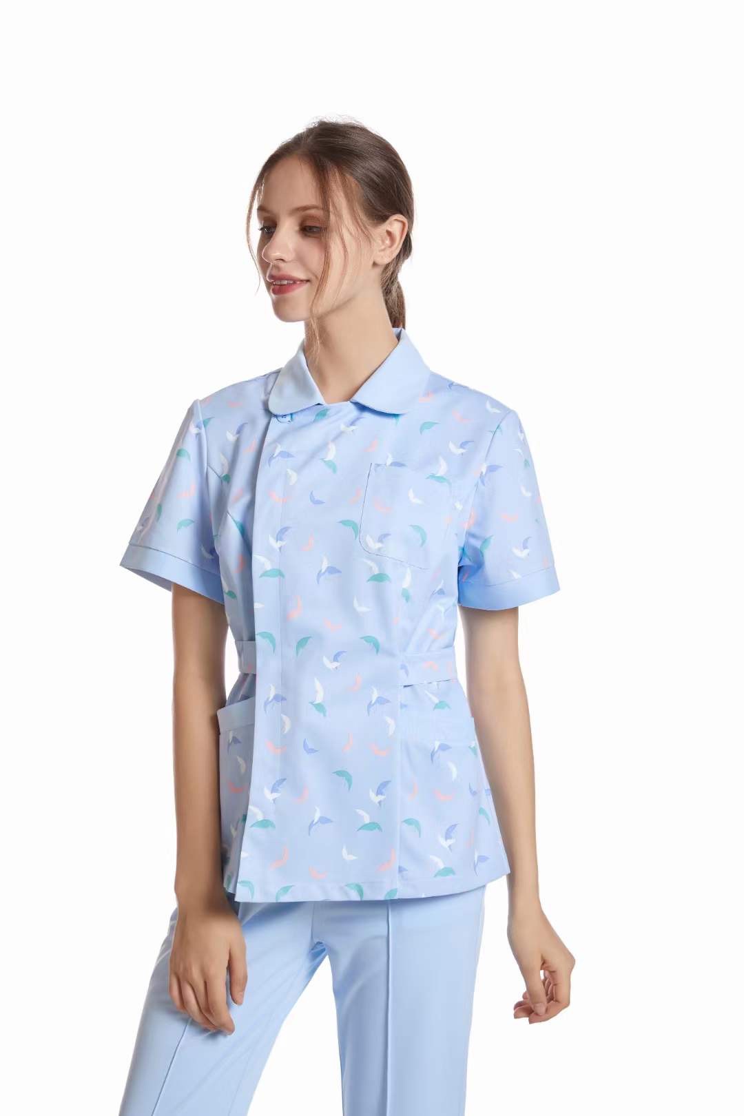 S&J OEM Medical Clothing Hospital Uniform Doctors Nurses Men Women Hospital Clothing Patient Gown Clothes Cotton Unisex Custom
