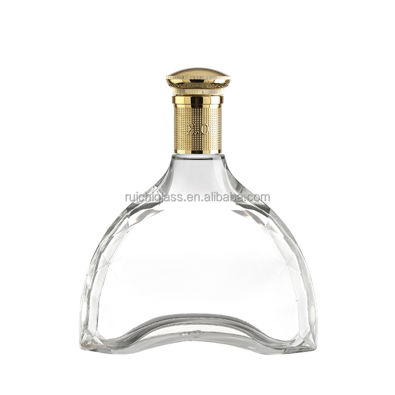 350ml 500ml 750ml Brandy Glass Bottle for Beverage Packaging Customized Design