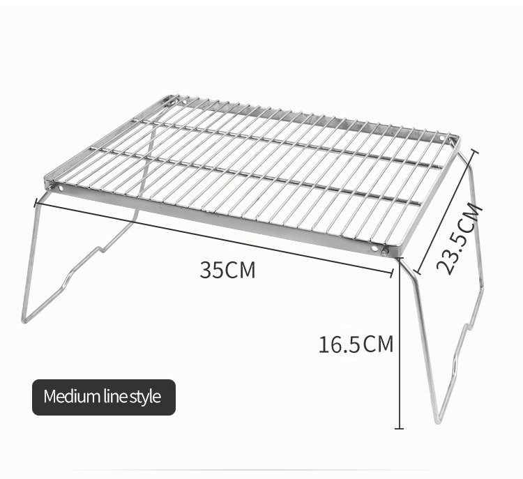 Foldable Food Grade Stainless Steel BBQ Grill Rack