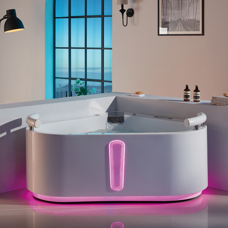 Heart Shaped Spas 2-Person Whirlpool Corner Bathtub 1800mm