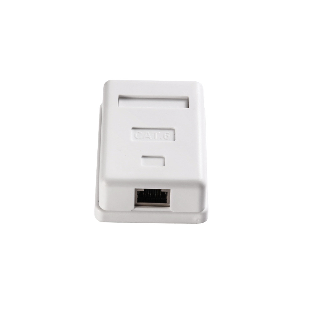 Single Port Cat6 UTP Surface Mount Box for Seamless Network Desktop Integration
